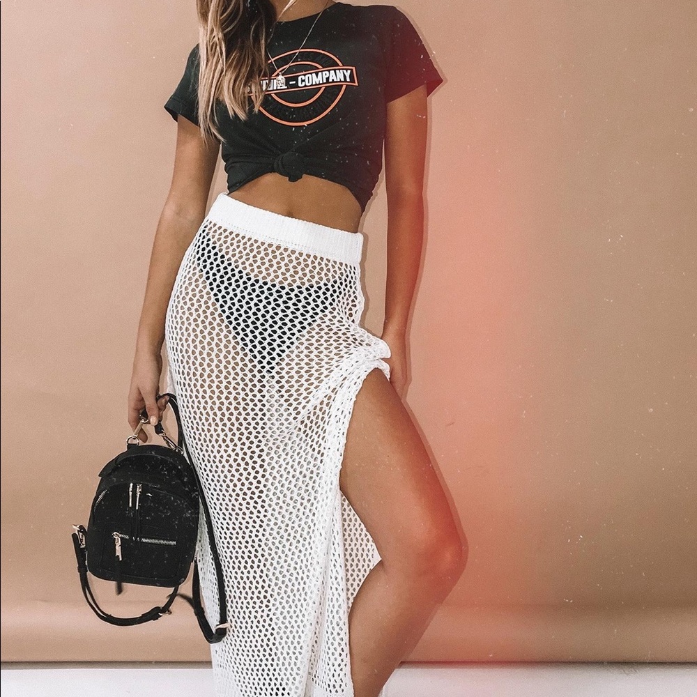 Princess Polly Net Slit Maxi Skirt XS/S